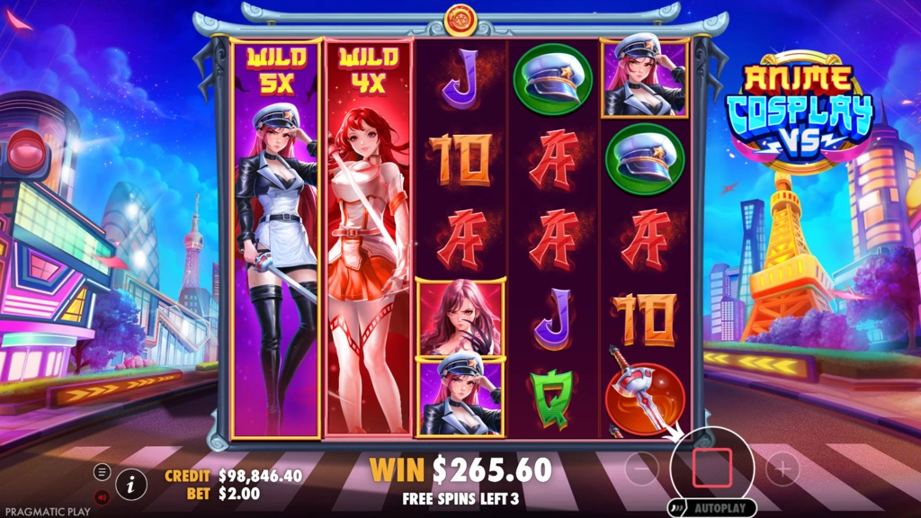 Anime Cosplay VS - Expanding Wild in Super Free Spins